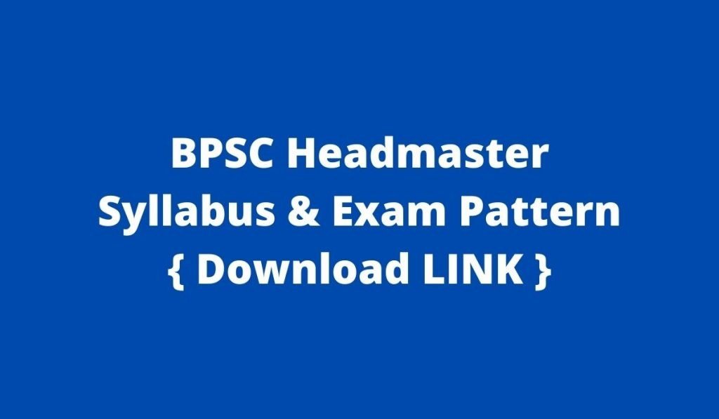 BPSC Headmaster Answer Key PDF Set 2022