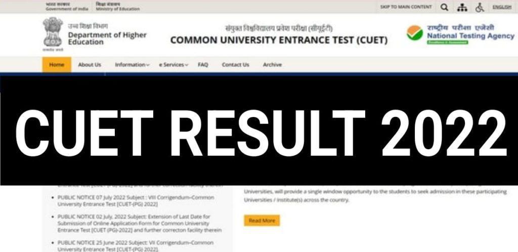  CUET Result 2022 