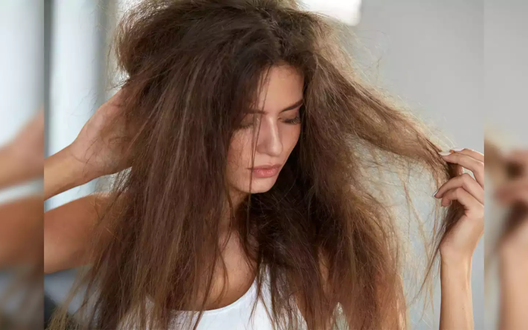 ALT Text: "Frizzy hair care in monsoon