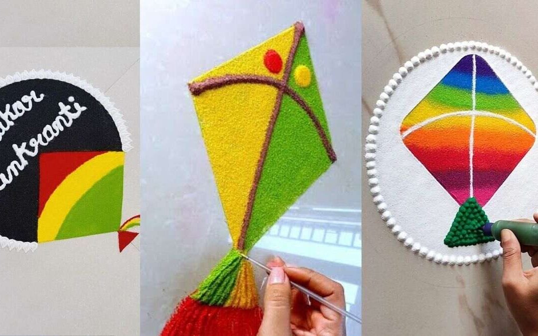 Makar Sankranti Rangoli Designs, colorful rangoli ideas, easy rangoli designs, traditional rangoli for Makar Sankranti, beautiful home decor for Makar Sankranti